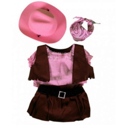 ''TEDDYBÄR KLEIDUNG Cowgirl Outfit mit Hut - 16''/40cm TEDDYBÄR BAUEN