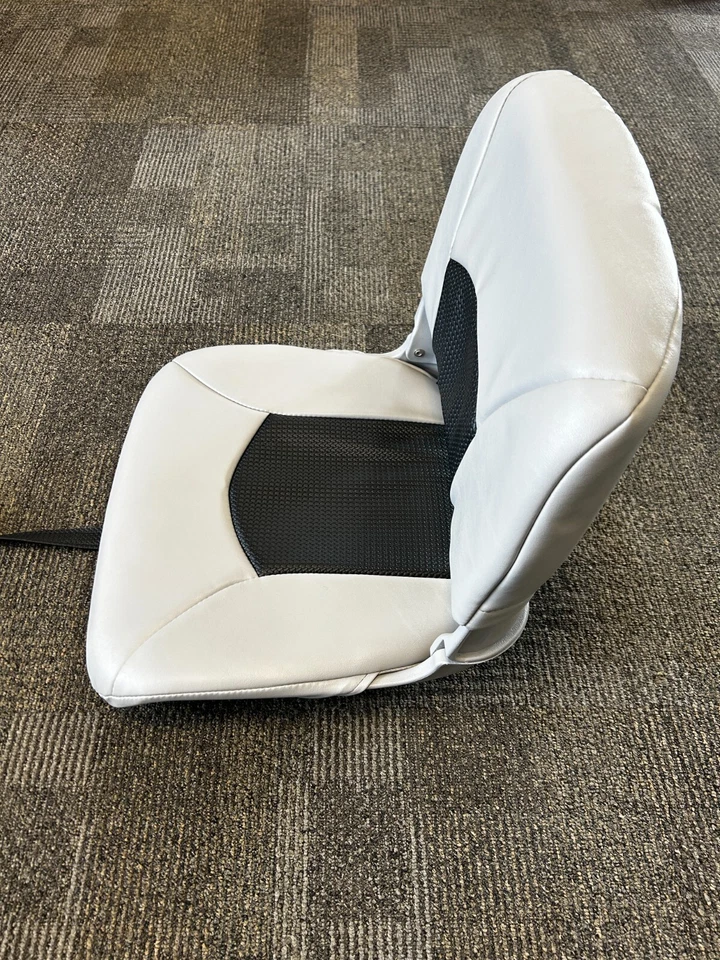 NUEVO Asiento de barco con respaldo alto Crestliner Tempress para todo clima gris/negro (despegue) Foto 2 de 4