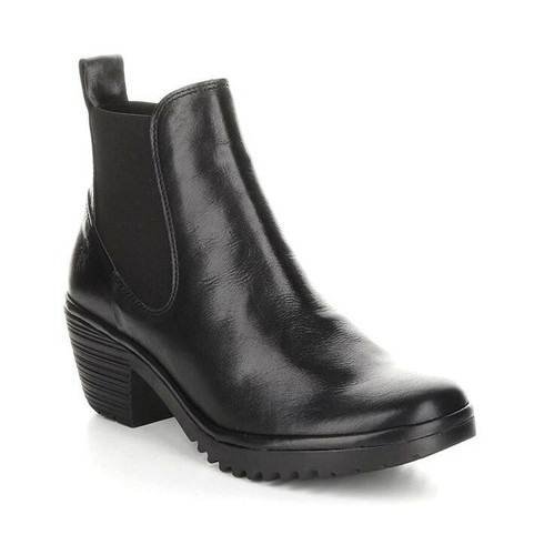 Fly London Wasp Black Leather Womens 
