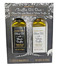 Trader Joe's Truffle Oil Duo Olive Oil Black White Truffle Set 4.06oz 05/2026