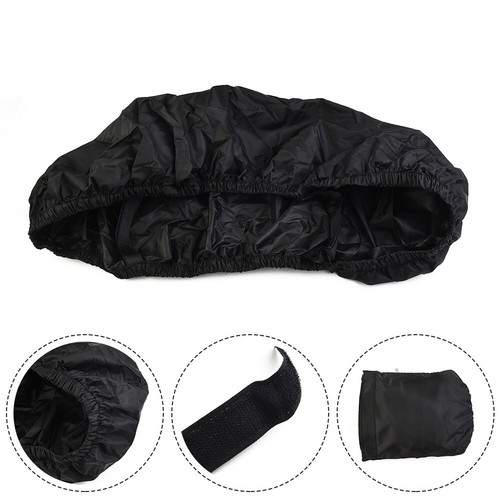 Motorcycle Rain Seat Cover Universal Flexible Waterproof Saddle Cover Black - Picture 13 of 50