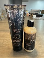 Bath Body Works INTO THE NIGHT Moisturizing Body Wash 10 oz And Bubble Bath