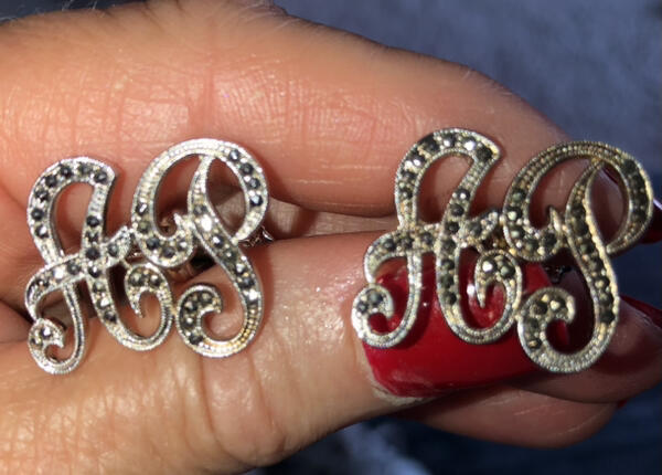 Vintage Monogrammed Initials AP 925 Solid BK Ster… - image 4