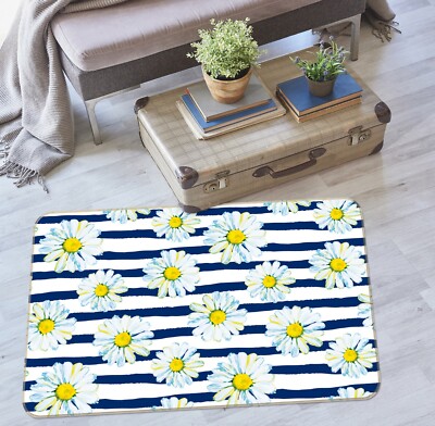 3D Daisy Petal Stripes ZHUA1537 Game Non Slip Rug Mat Photo Carpet Amy