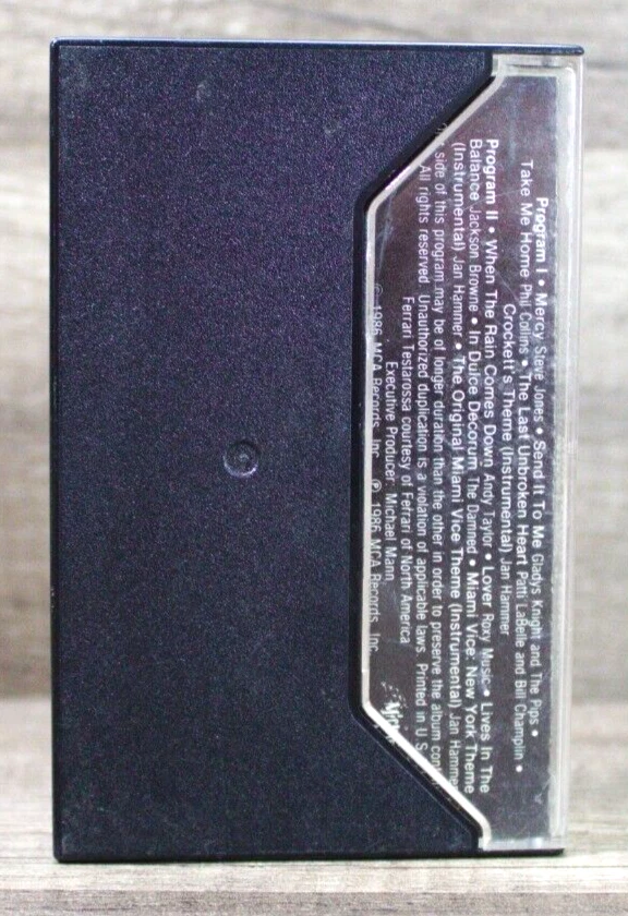 VTG 1986-Miami Vice II 2 Soundtrack Cassette Tape- Various Artists- MCA Records Foto 2 de 4