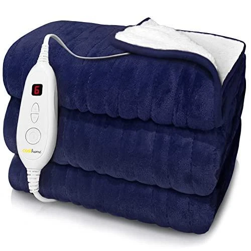 Cosi Home Heated Blanket - Electric Blanket Throw 60u0026#034; x 50u0026#034; with  Soft Fleece | eBay