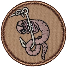 Fish Bait Patrol Patch - 2" Round Embroidered Patch