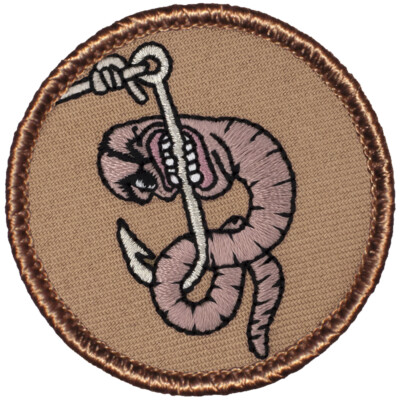 Fish Bait Patrol Patch - 2'' Round Embroidered Patch
