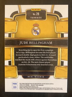 Jude Bellingham 2023-24 Panini Select FIFA TERRACE LEVEL Card #28