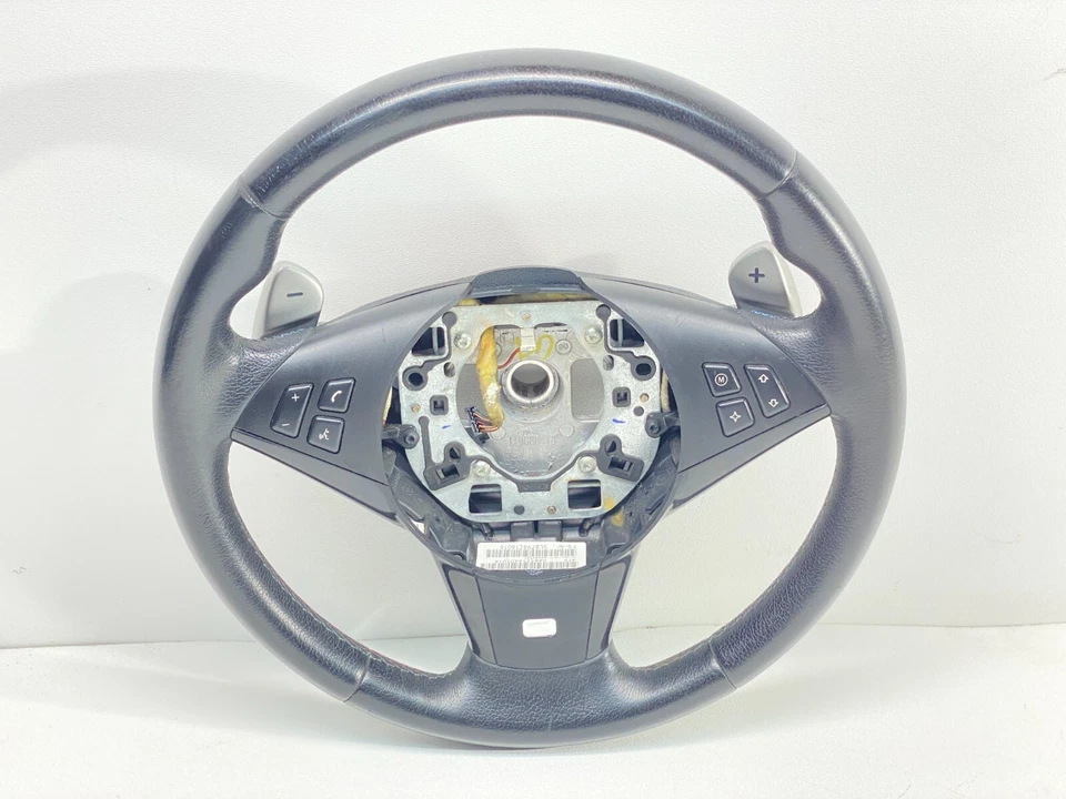 06-10 BMW E60 E63 E64 M5 M6 SMG M Leather Steering Wheel w/ Paddle Shifters OEM✅ - Изображение 2 из 4