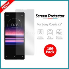 100-Pack LCD Ultra Clear HD Screen Protector for Android Phone Sony Xperia 5 V