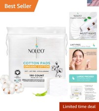 Gentle 150 Count Cotton Squares - Eco-Friendly Pads for Skincare and Babies