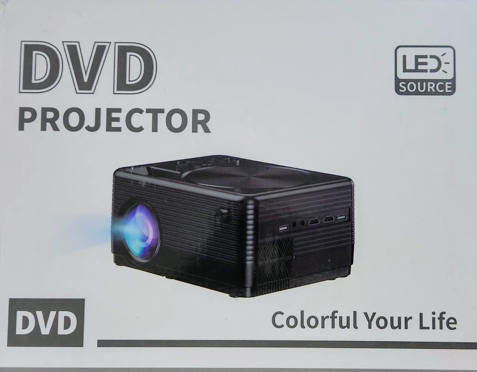 NEW DVD Projector Portable Built in DVD Player HD1080P Supported Movie ...