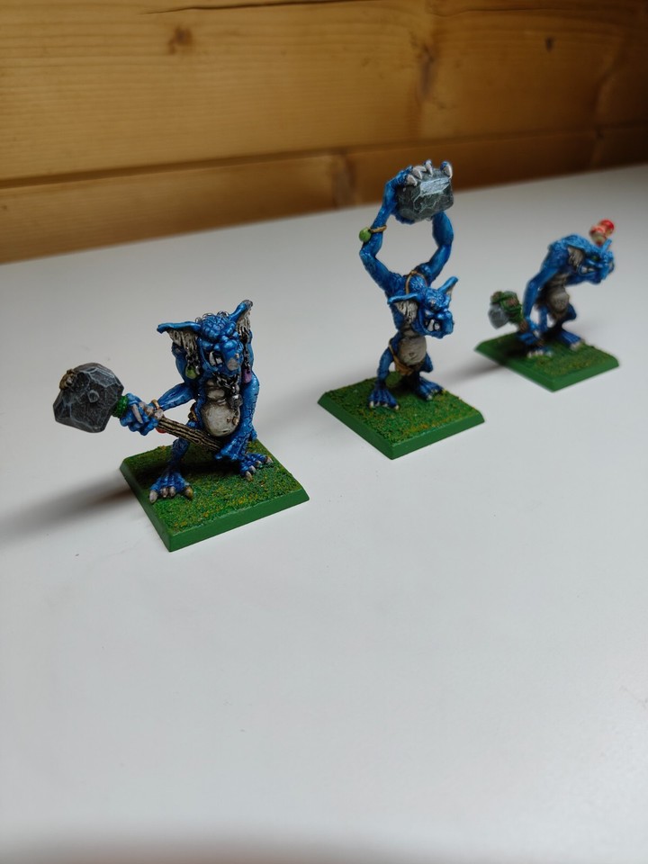 Warhammer Fantasy / Old World Orcs & Goblins Stone Trolls x 3 METAL