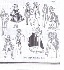 Vintage Classic  Fashions  Pattern 11 1/2  Te...