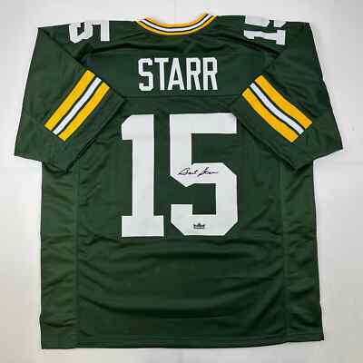 Facsimile Autographed Bart Starr Green Bay Green Reprint Jersey