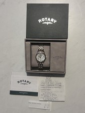 Ladies Rotary Date Designer Watch MOP Rose Gold LB00387/41 RRP £239