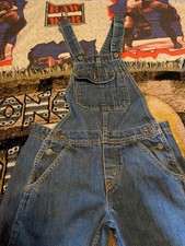 Vntg Levi's juniors S Y2K Denim Bib Straight Leg Denim Overalls Vintage Flared