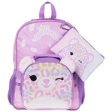 Squishmallows Michaela 4-piece Backpack Set with Detachable Lunch bag