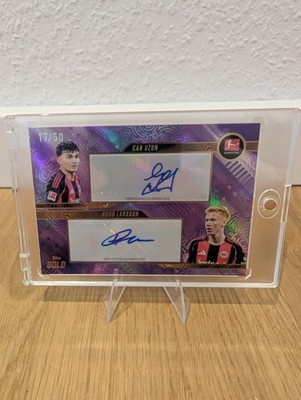 Topps Bundesliga Gold 2025/26 Can Uzun Hugo Larsson Eintracht Dual Auto 17/50