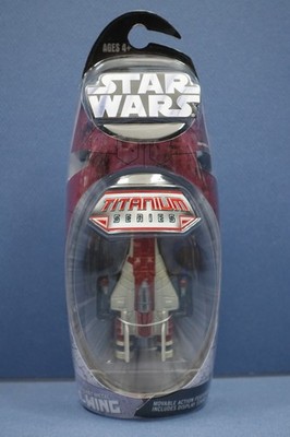 Star Wars Micro Machines Titanium Die-Cast Metal Series - Red A-Wing Starfighter
