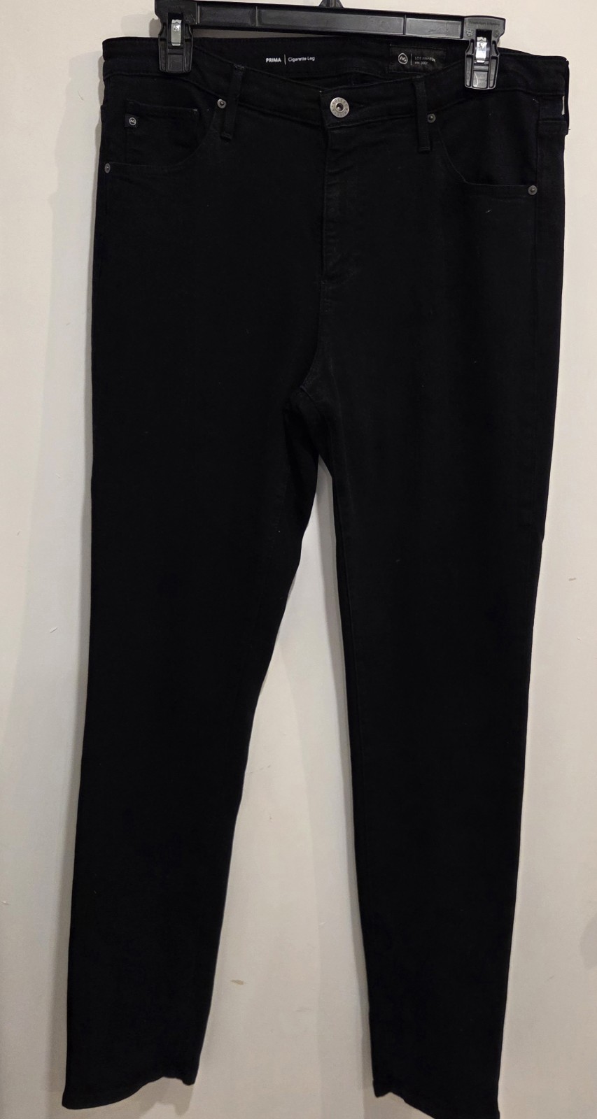 Adriano Goldschmied AG The Prima Black Cigarette Skinny Stretch Jeans Size 32