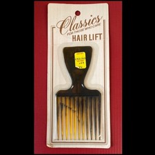 Vintage Classics Hair Lift Detangling Comb Tortoise Shell Pick NOS