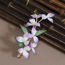 Chinese Style Purple Hair Clip Hanfu Headpiece Qipao Accessory Side Hairpin