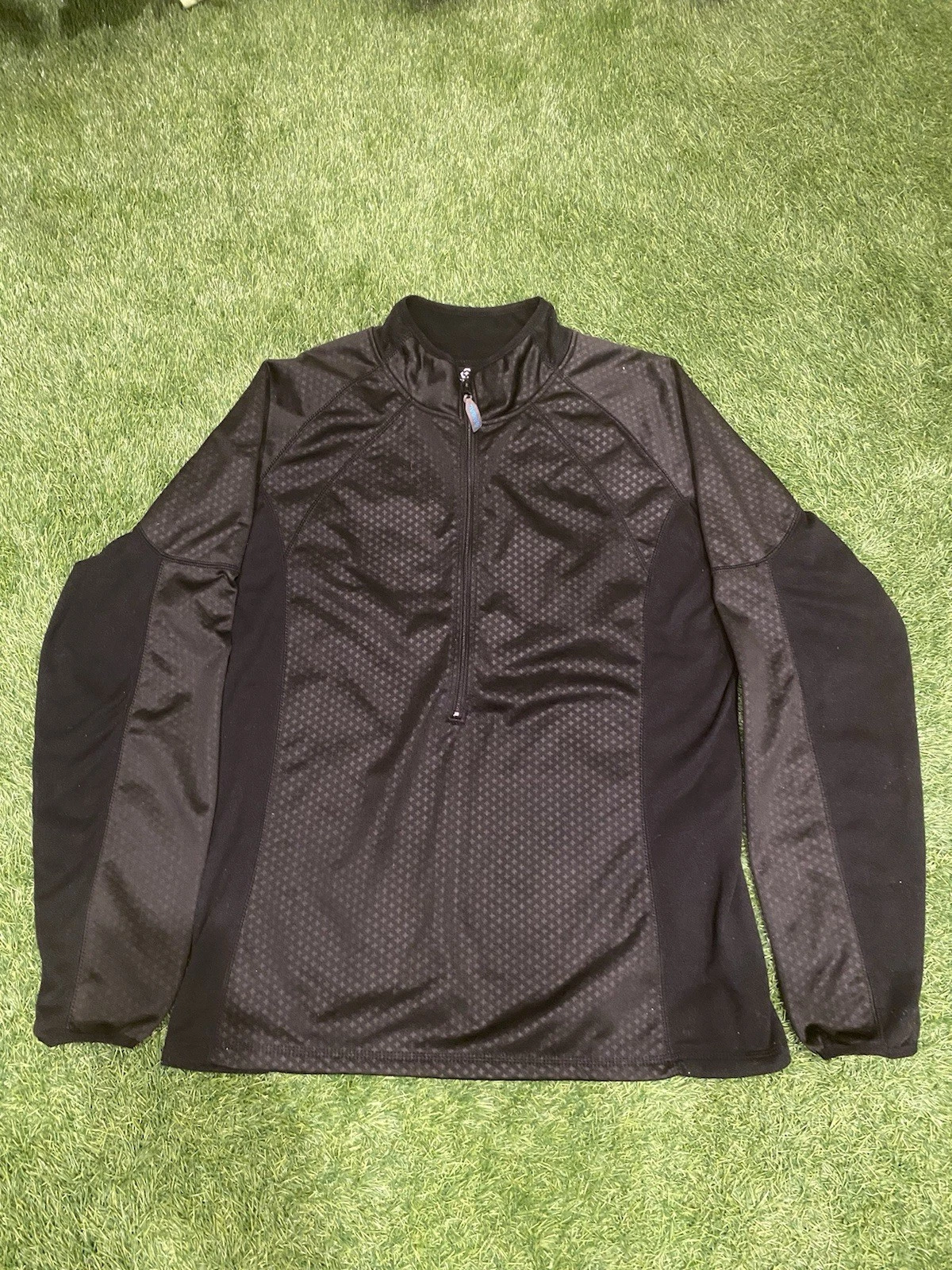 Axial Jacket Mens L Black Blue Softshell Full Zip Athletic Outdoor Performance