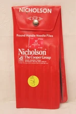 Nicholson Round Handle Needle File Set 37035 XP 4" 2 Cut Assorted 12 Pc. F3B7