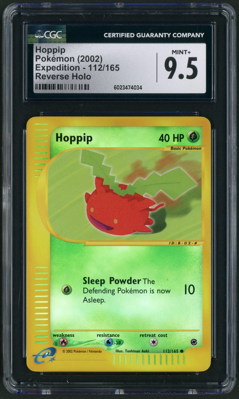 2002 Pokemon Expedition Hoppip Reverse Holo 112/165 CGC Mint 9.5+