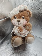 Vintage 1985 Fisher Price Sleepy Time Teddy Bear Grandma Cap w/ Blanket