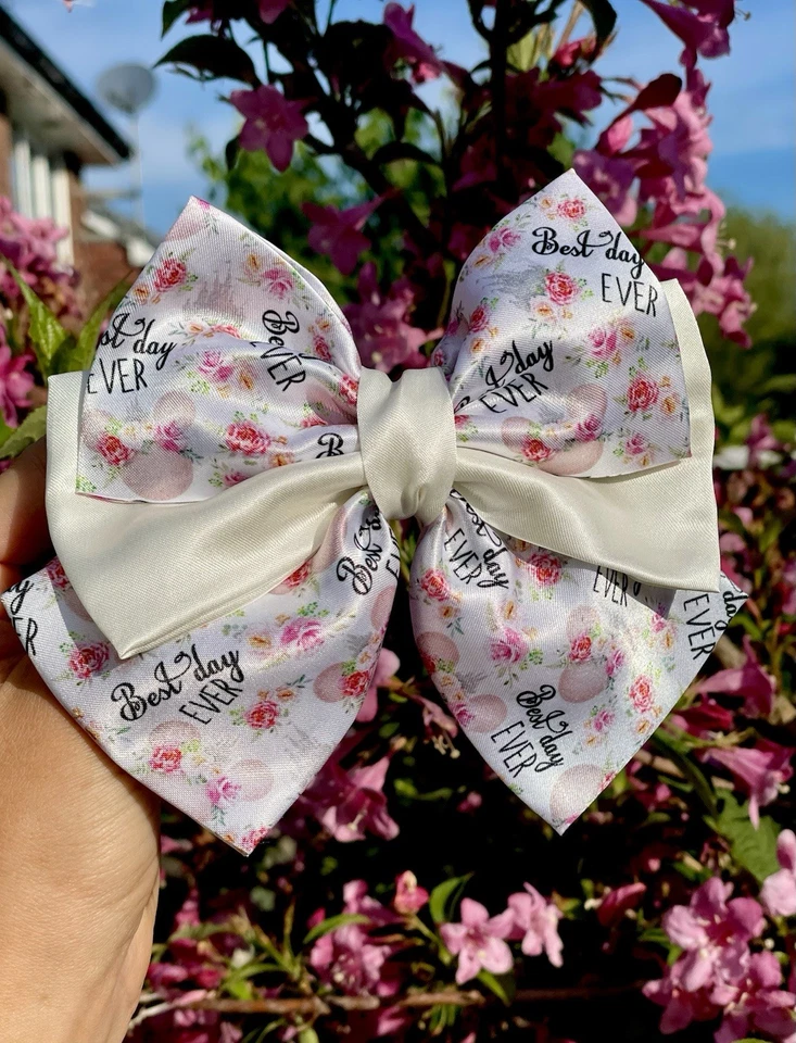 3 Layers Hair Bow Clip Satin Handmade Mikki Mouse Minnie Disney - image 2 of 4