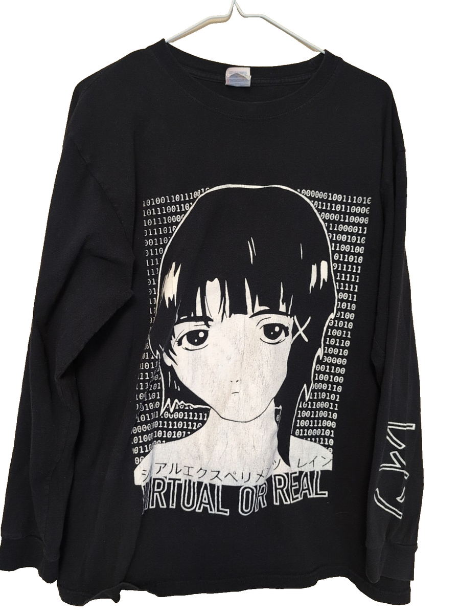 Serial Experiments Lain Computer Code Virtual Or Real Vintage Long