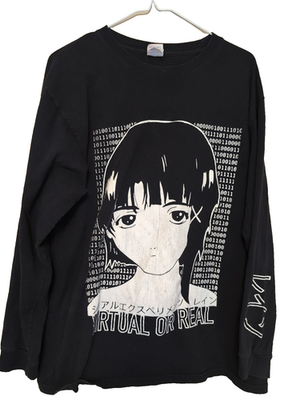 Serial Experiments Lain Computer Code Virtual Or Real Vintage Long
