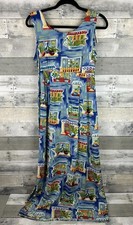 J.D. Stone Vintage Tropical Sleeveless Long Print Dress Women 10