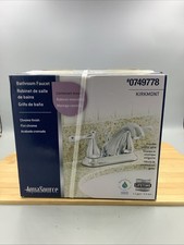 NEW Aquasource Kirkmont Brushed Nickel Centerset Mount Bathroom Faucet 0749778