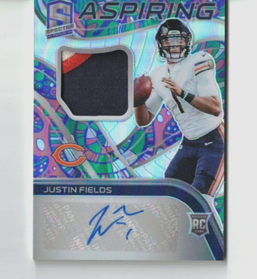 2021 Panini Spectra - Aspiring Patch Autographs Justin Fields  Psychedelic #1/5!
