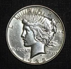 1923-D  $1 Silver Peace Dollar ... Cleaned and polished.