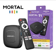 2026 Android 16 Streaming TV Box 8K Voice Control 6GB/128GB Mortal T1 HDR WIFI6