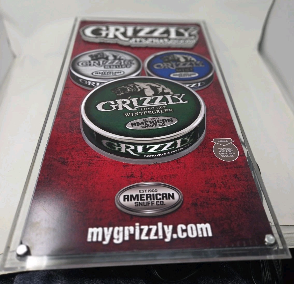 grizzly tobacco neon sign Grizzly Snuff Smokeless Tobacco Promotional Electric Lighted Advertising  Sign