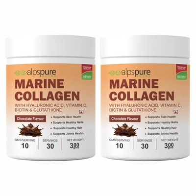 Alpspure Nutra Meereskollagen Pulver 300gm Jedes Set Von 2