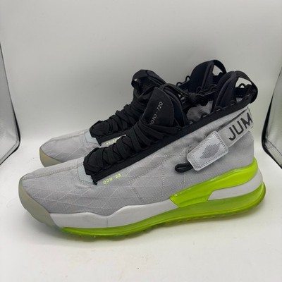 Nike Air Jordan Proto Max 720 Shoes Mens Size 14 Aluminum Grey Neon Sneakers