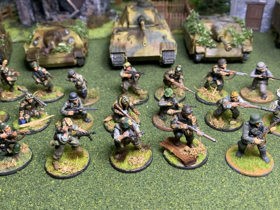 Huge Bolt Action 28mm German Waffen Army Painted Lot Tanks Trucks And More! - Image 3 of 4