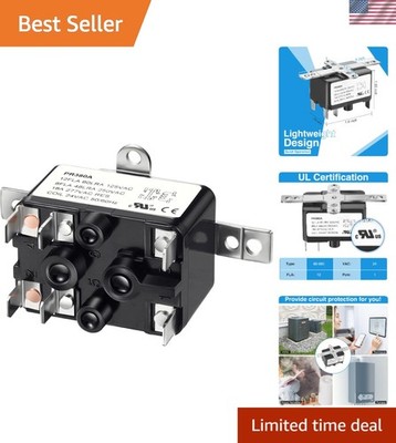 Compact & Lightweight 24V Fan Relay Pair - Safe Operation for HVAC Applications