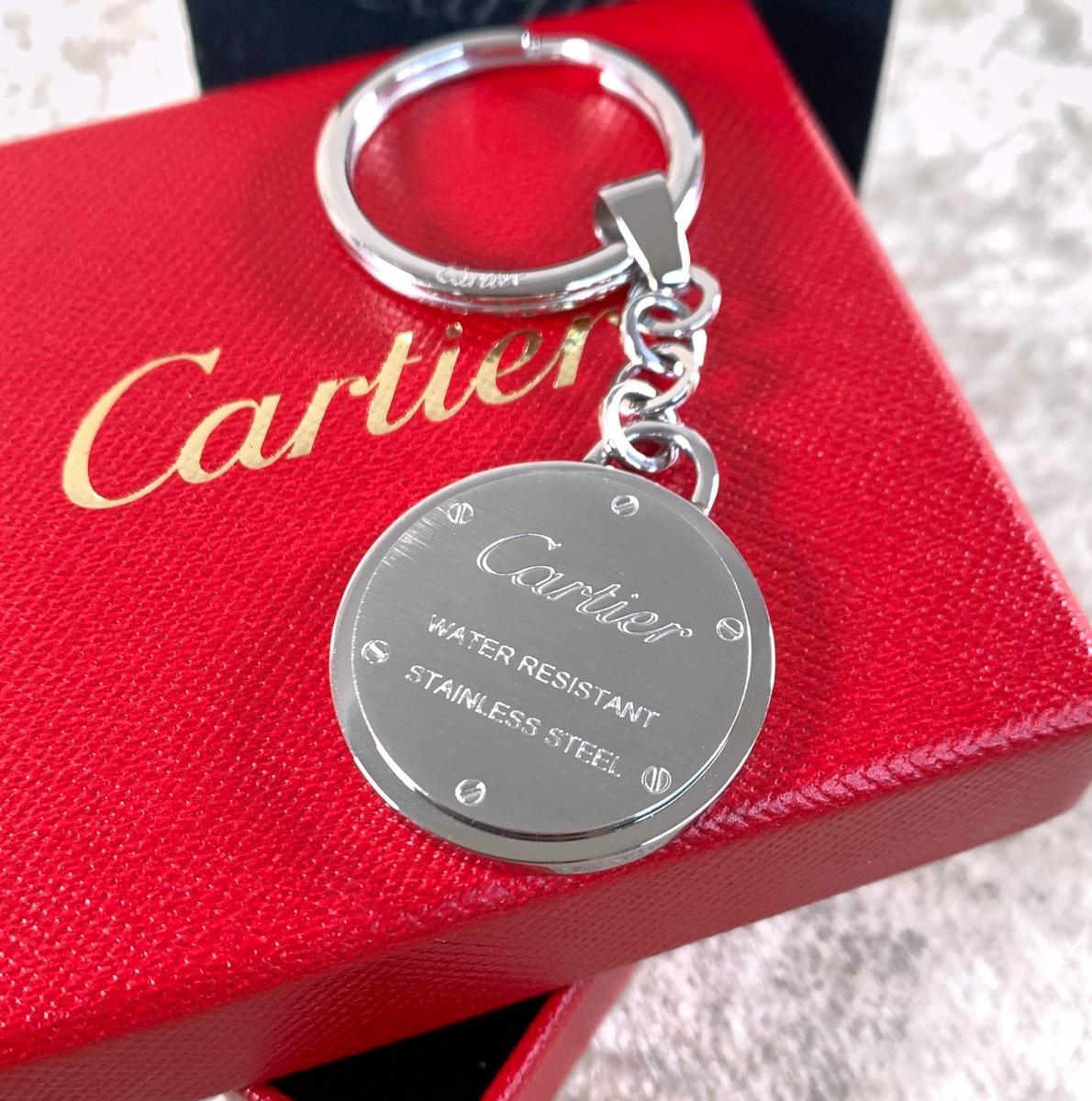 CARTIER KEY CHAIN OR CHARM - Cartier Key Ring Key Charm Water