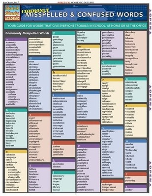 Bar Charts Commonly Misspelled And Confused Words Study Guide 