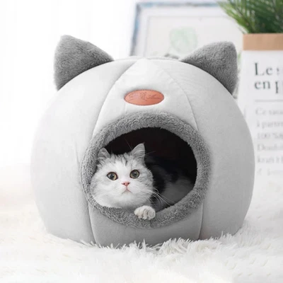 Deep Sleep Winter Cat Bed - Cozy Cave Nest for Small Dogs & Cats Indoor Pet Tent