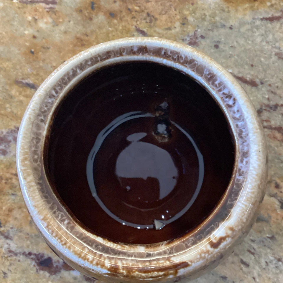 Vtg McCOY Brown Drip Glaze Creamer and Sugar Bowl w/Lid 7020 Set 1970s EUC - Image 4 of 4
