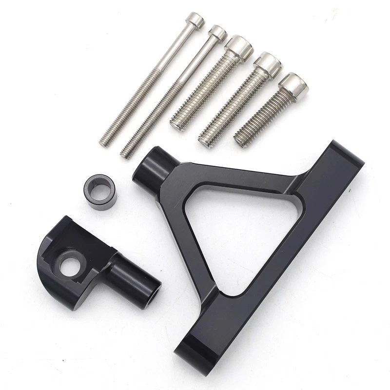 For Ninja ZX6R 2007-2008 Steering Damper Stabilizer Bracket Mount Kit Carbon — 第 3/4 张图片
